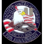 911 10TH ANNIVERSARY UNITED IN MEMORY PIN